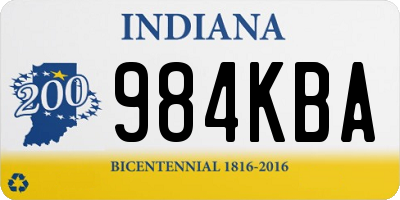 IN license plate 984KBA