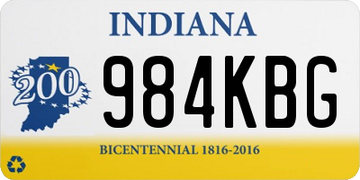 IN license plate 984KBG