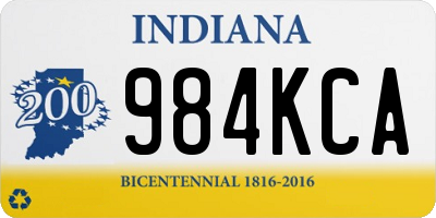 IN license plate 984KCA