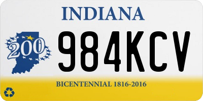 IN license plate 984KCV