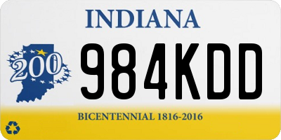 IN license plate 984KDD