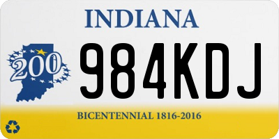 IN license plate 984KDJ