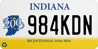 IN license plate 984KDN