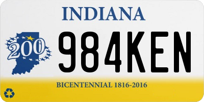 IN license plate 984KEN