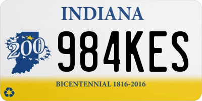 IN license plate 984KES