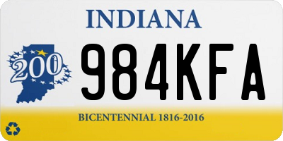 IN license plate 984KFA