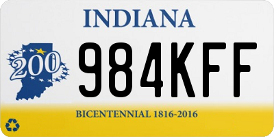 IN license plate 984KFF