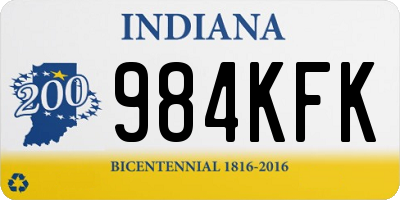 IN license plate 984KFK