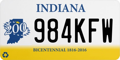 IN license plate 984KFW