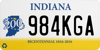 IN license plate 984KGA