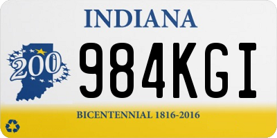 IN license plate 984KGI