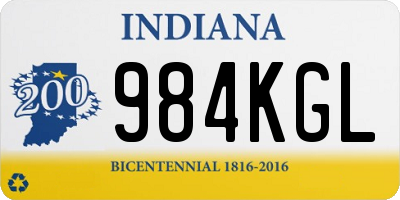 IN license plate 984KGL