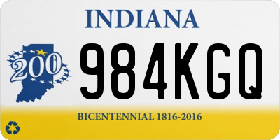 IN license plate 984KGQ