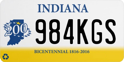 IN license plate 984KGS