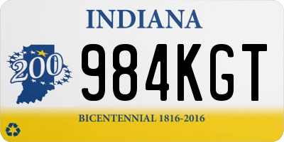 IN license plate 984KGT