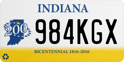 IN license plate 984KGX