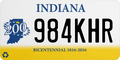 IN license plate 984KHR