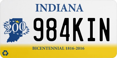 IN license plate 984KIN