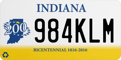 IN license plate 984KLM