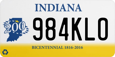 IN license plate 984KLO