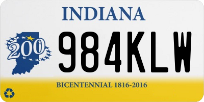 IN license plate 984KLW
