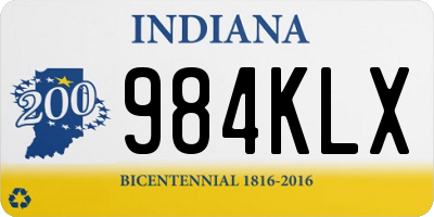 IN license plate 984KLX