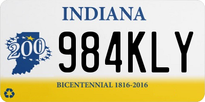 IN license plate 984KLY