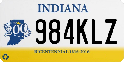 IN license plate 984KLZ