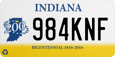IN license plate 984KNF