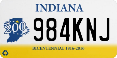 IN license plate 984KNJ