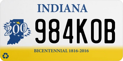 IN license plate 984KOB