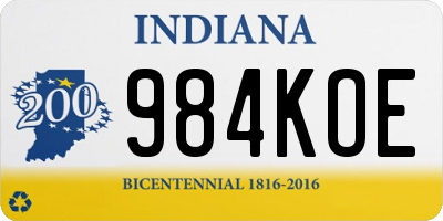 IN license plate 984KOE
