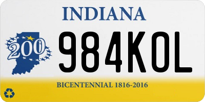 IN license plate 984KOL