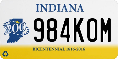 IN license plate 984KOM