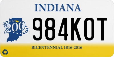 IN license plate 984KOT