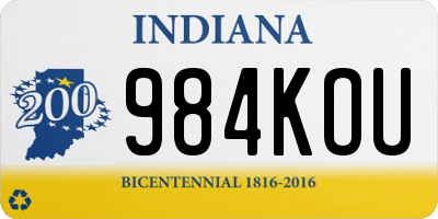 IN license plate 984KOU