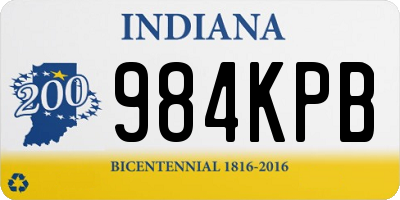 IN license plate 984KPB