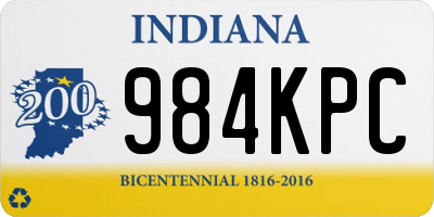 IN license plate 984KPC