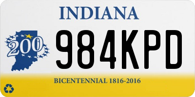 IN license plate 984KPD