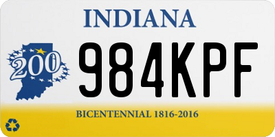 IN license plate 984KPF