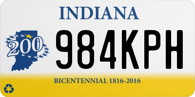 IN license plate 984KPH