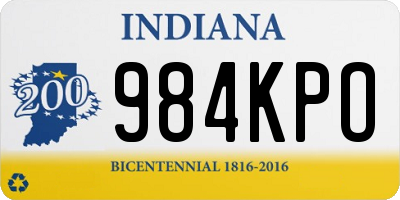IN license plate 984KPO