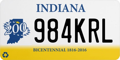 IN license plate 984KRL