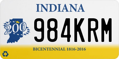 IN license plate 984KRM