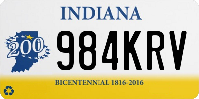 IN license plate 984KRV