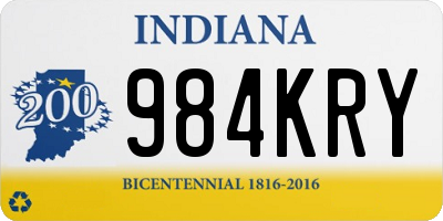 IN license plate 984KRY