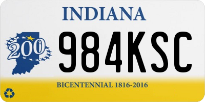 IN license plate 984KSC