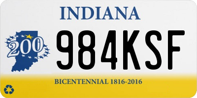 IN license plate 984KSF