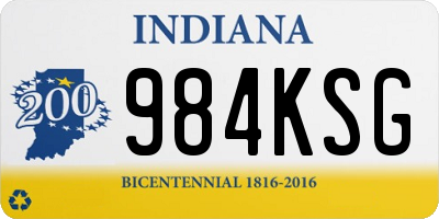 IN license plate 984KSG