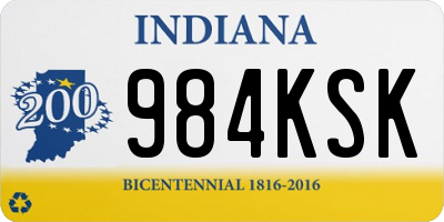 IN license plate 984KSK